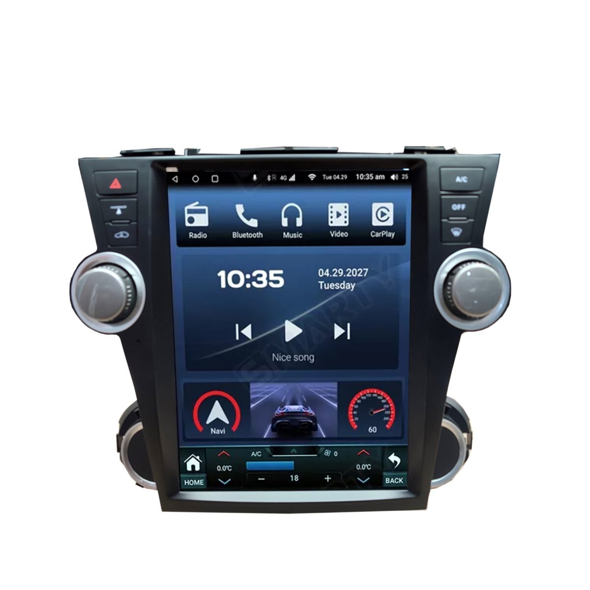 Android Screen For Toyota Highlander 2009-2013 -Tesla